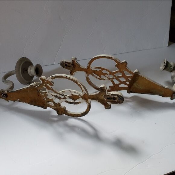 Heavy Metal Candle Sconces (2) - Picture 7 of 9